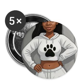 Pawprint Hoodie Set - Buttons small 1'' (5-pack) - white