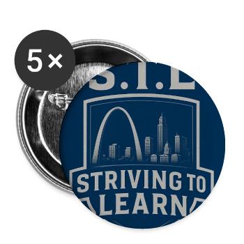 S.T.L Striving To Learn Crest - Buttons small 1'' (5-pack) - white