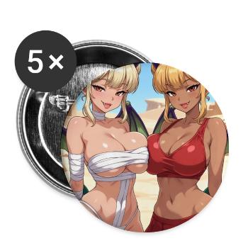mummy and vapire girls - Buttons small 1'' (5-pack) - white