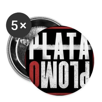 Plata o Plomo Graffiti Stencil - Buttons small 1'' (5-pack) - white