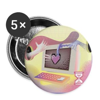 Love exe - Buttons small 1'' (5-pack) - white