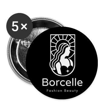 Borcellle Sun Goddess Logo - Buttons small 1'' (5-pack) - white