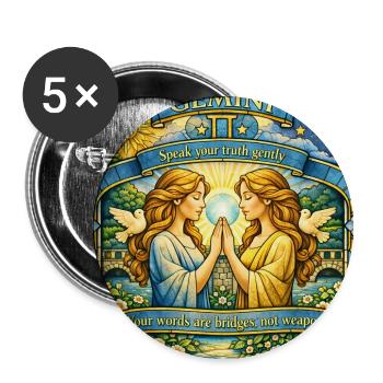 GEMINI - Buttons small 1'' (5-pack) - white