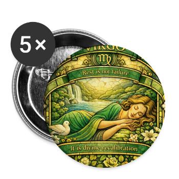 VIRGO - Buttons small 1'' (5-pack) - white