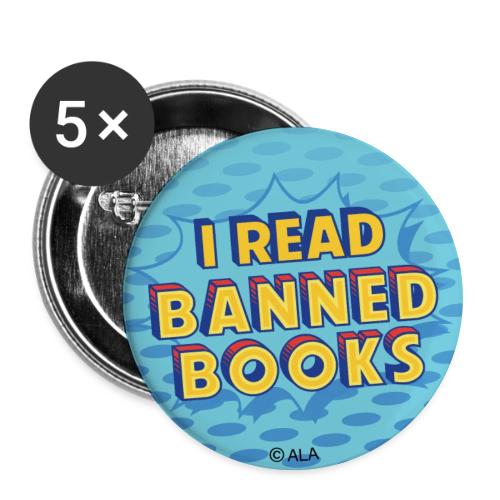 I Read Banned Books Blue - Buttons small 1'' (5-pack)