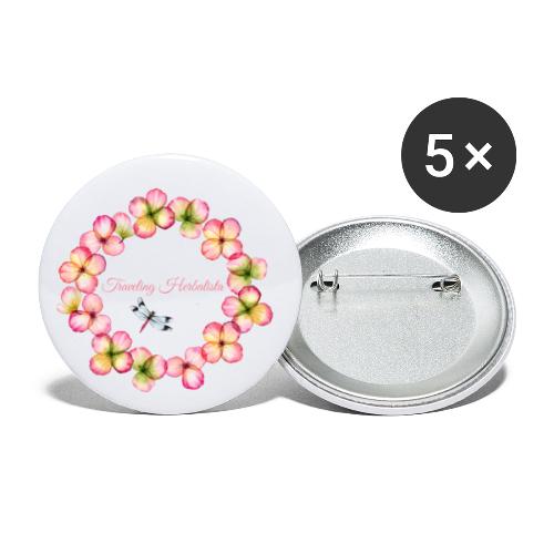 Traveling Herbalista Design pink - Buttons small 1'' (5-pack)