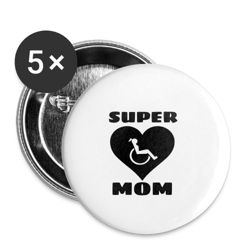 Super wheelchair mom, super mama - Buttons small 1'' (5-pack)
