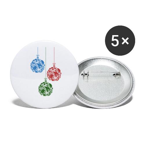 Colorful Coastal Inspired Christmas Ornaments - Buttons small 1'' (5-pack)