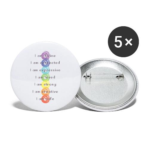 Just For Today Chakras - Buttons small 1'' (5-pack)