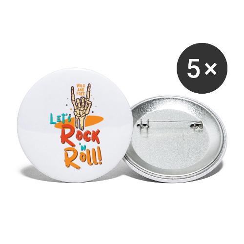 Let's Rock and Roll - Buttons small 1'' (5-pack)