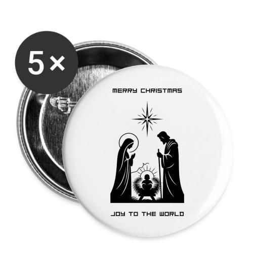 Joy to the World T-Shirt | Minimalist Nativity - Buttons small 1'' (5-pack)