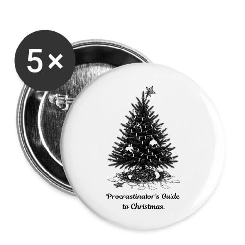 Procrastinator's Guide Christmas T-Shirt - Buttons small 1'' (5-pack)