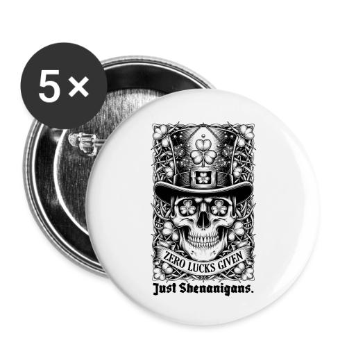 Salty Shamrock Skull T-Shirt - Buttons small 1'' (5-pack)