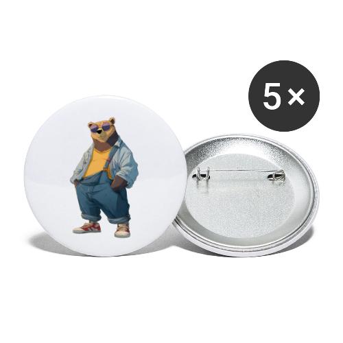 Fashion Streetwear Bear Cartoon Art - Buttons small 1'' (5-pack)