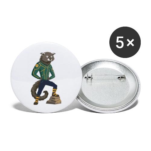 Raccoon Ranger in Neon Armor - Buttons small 1'' (5-pack)