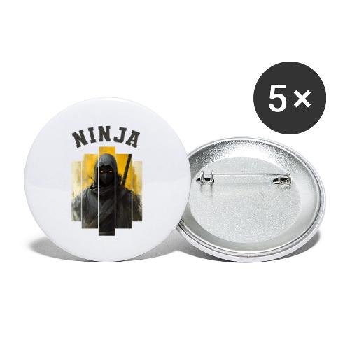 Silent Ninja Code - Buttons small 1'' (5-pack)