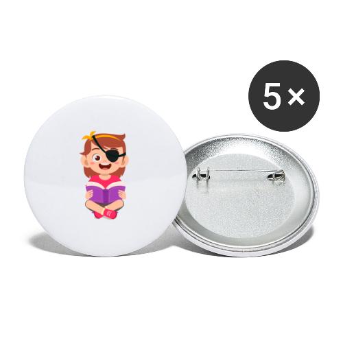 Little girl with eye patch - Buttons small 1'' (5-pack)
