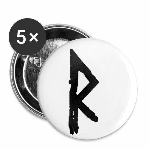 Elder Futhark Rune Raidho - Letter R - Buttons small 1'' (5-pack)