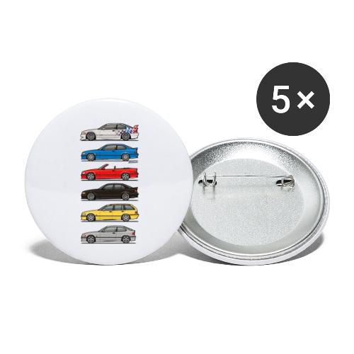 Stack of E36 Variants - Buttons small 1'' (5-pack)