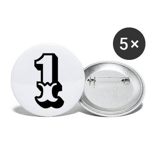 Number 1 - Font Ewert - Buttons small 1'' (5-pack)