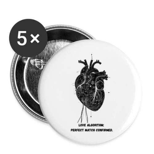 Love Algorithm T-Shirt - Buttons small 1'' (5-pack)