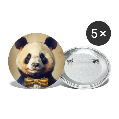 Mr Dapper Panda Bear - Buttons small 1'' (5-pack)