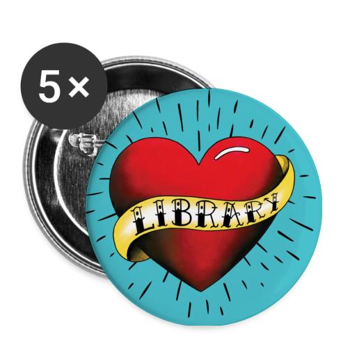 Library Love Tattoo - Buttons small 1'' (5-pack)