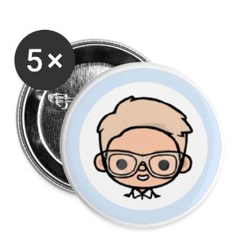 Toca timmy original logo circle (blue) - Buttons small 1'' (5-pack) - white