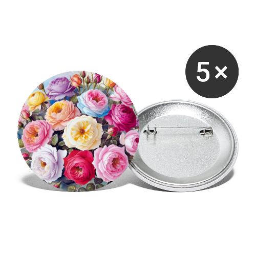 beautiful flowers floral design, wellness, nature - Buttons small 1'' (5-pack)