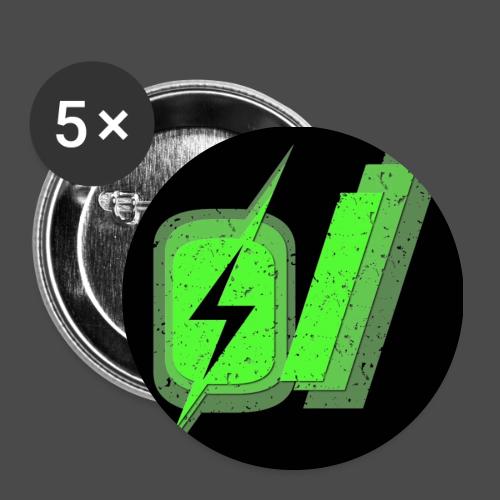Black O Slash - Buttons small 1'' (5-pack)