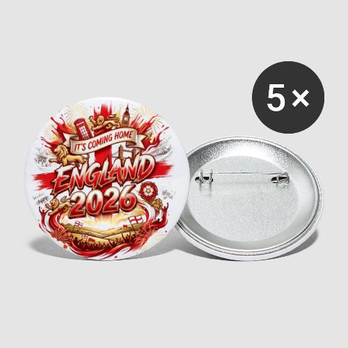 England 2026 — Nations 26 | World Cup - Buttons small 1'' (5-pack)