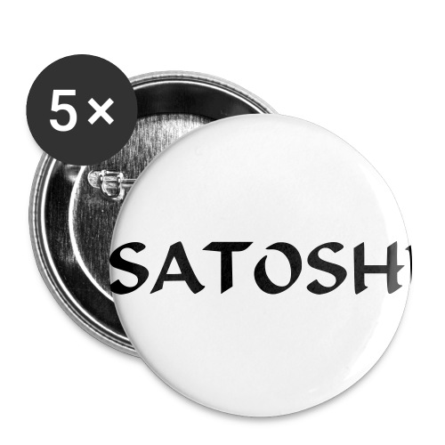 Satoshi only the name stroke btc founder nakamoto - Buttons small 1'' (5-pack)