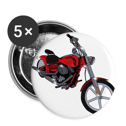 Motorcycle red - Buttons small 1'' (5-pack)