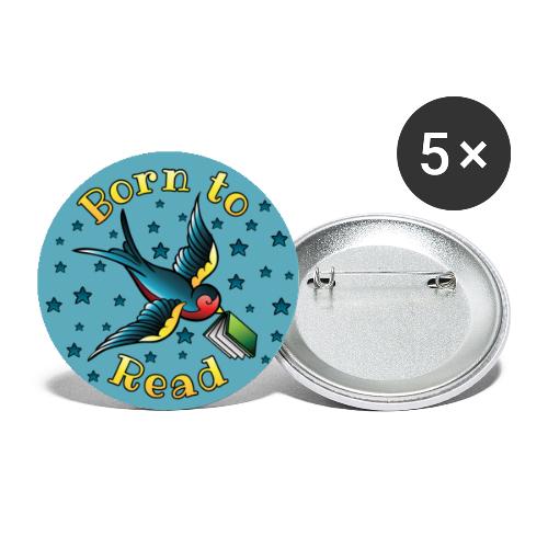 Born to Read Tattoo Button - Buttons small 1'' (5-pack)