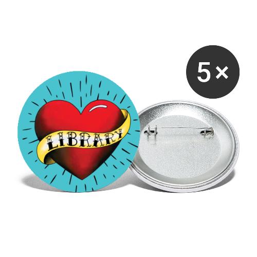 Library Love Tattoo Button - Buttons small 1'' (5-pack)