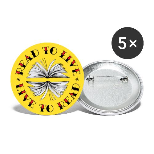 Read to Live/Live to Read Tattoo Button - Buttons small 1'' (5-pack)