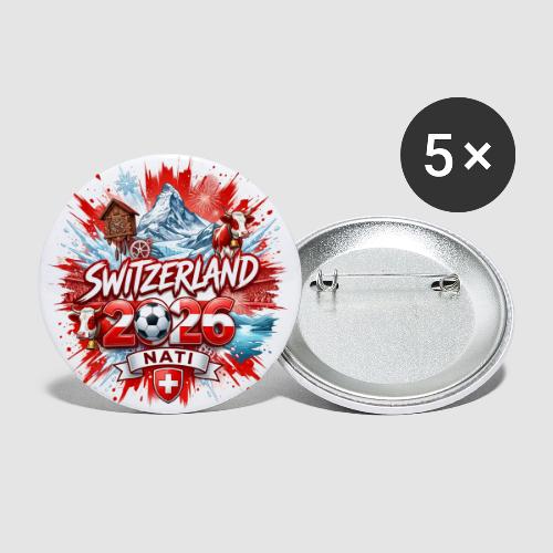Switzerland 2026 — Swiss | World Cup - Buttons small 1'' (5-pack)