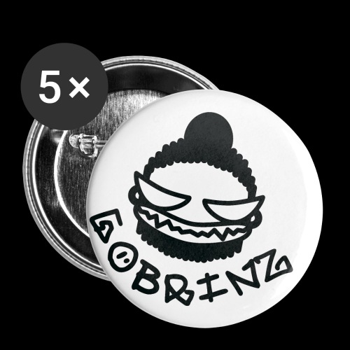 Gobrinz Black Logo - Buttons small 1'' (5-pack)