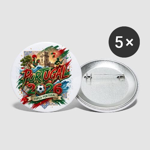 Portugal 2026 — Força Portugal 26 | World Cup - Buttons small 1'' (5-pack)