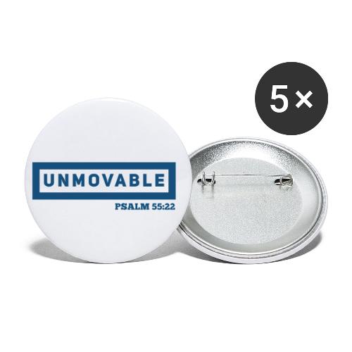 Unmovable: Psalm 55:22 - Buttons small 1'' (5-pack)