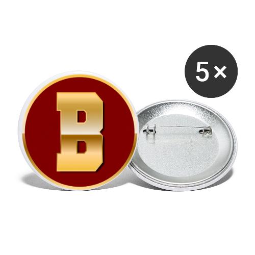 Letter B – Capital Varsity Alphabet Monogram - Buttons small 1'' (5-pack)