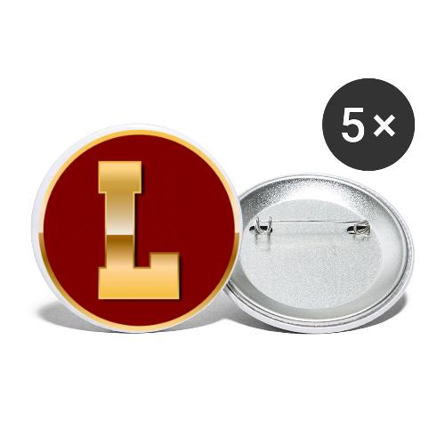 Letter L – Capital Varsity Alphabet Monogram - Buttons small 1'' (5-pack)