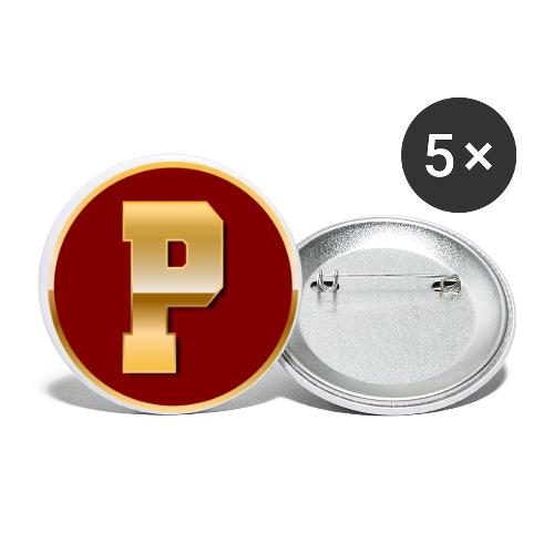 Letter P – Capital Varsity Alphabet Monogram - Buttons small 1'' (5-pack)