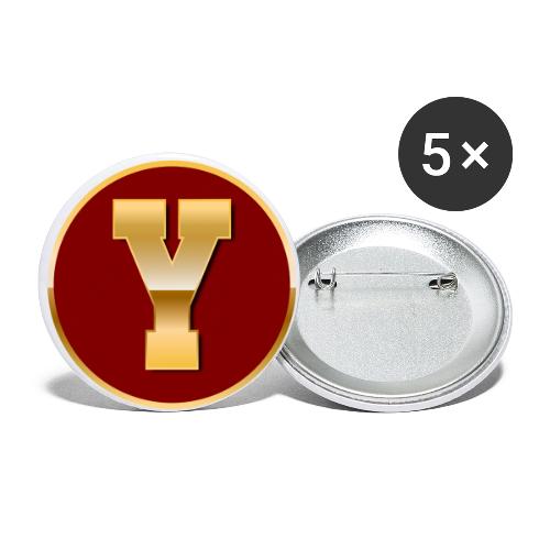 Letter Y – Capital Varsity Alphabet Monogram - Buttons small 1'' (5-pack)