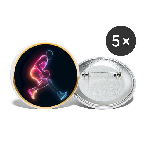 Basketball: Golden Court Glow - Buttons small 1'' (5-pack)