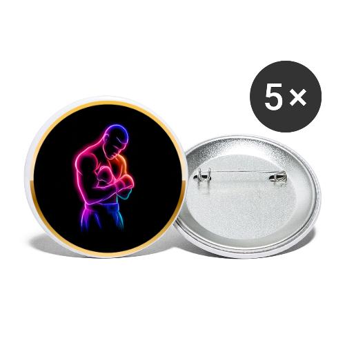 Boxing: Neon Power Guard - Buttons small 1'' (5-pack)