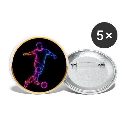 Neon Soccer Flow - Buttons small 1'' (5-pack)