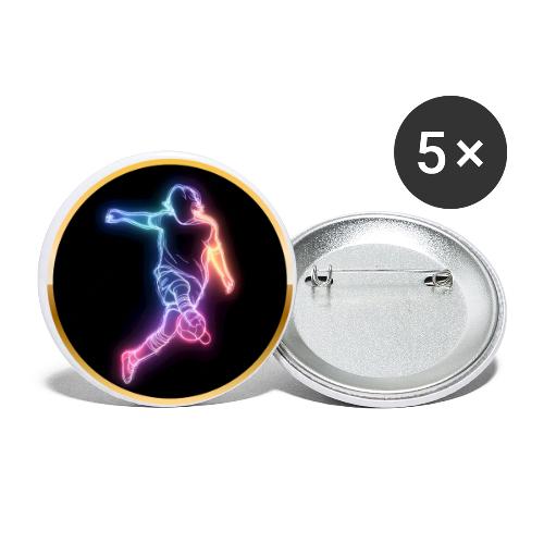 Soccer: Neon Goal Fusion - Buttons small 1'' (5-pack)