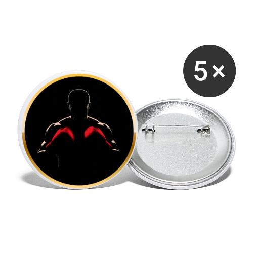Boxing: Gold Core Muscle - Buttons small 1'' (5-pack)