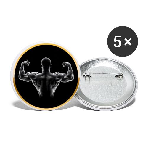 Bodybuilding: Golden Back Power - Buttons small 1'' (5-pack)
